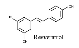 Strukturní vzorec resveratrol. Kredit: Commons Wikimedia